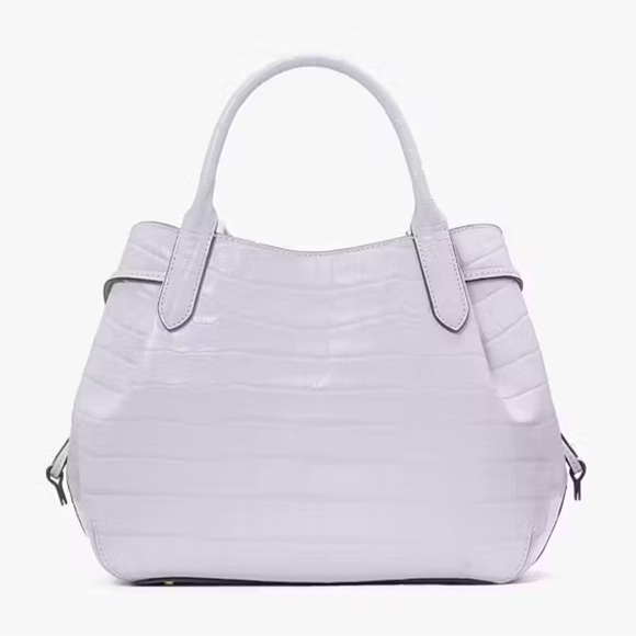 Kate Spade New York Dumpling Croc Embossed Small Satchel Light Purple NWOT - Picture 5 of 15